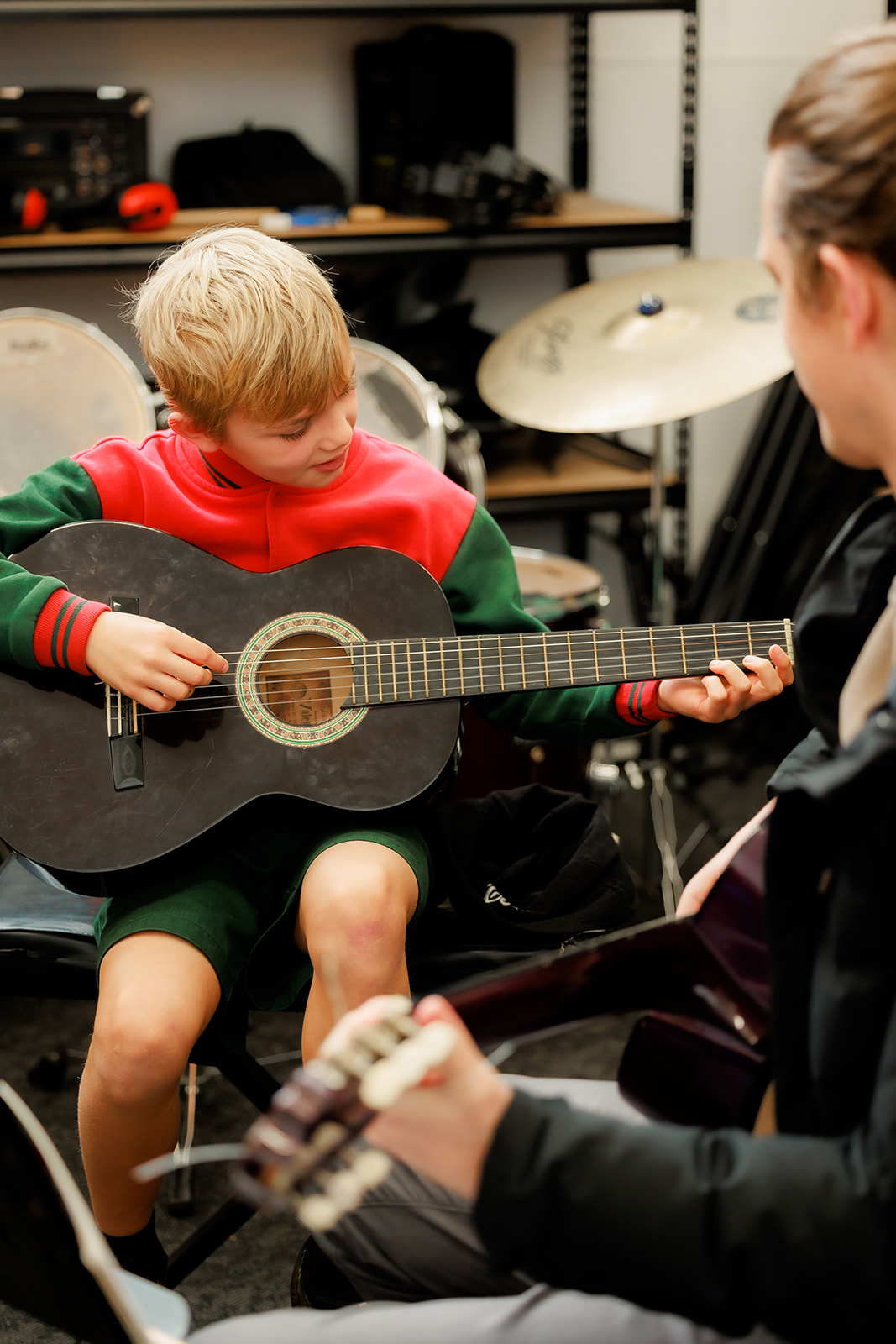Learning guitar