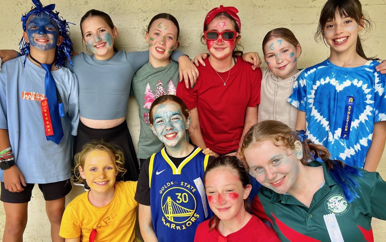 Sports day in house colours